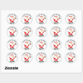 Sticker Rond Noël de baseball (Feuille)