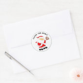 Sticker Rond Noël de baseball (Enveloppe)