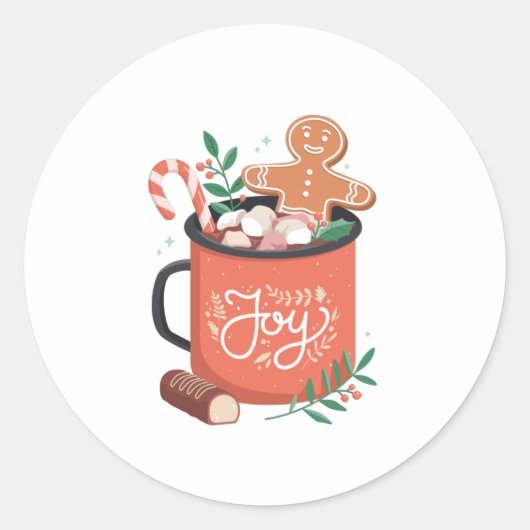 STICKER ROND NOËL DE CACAO CHAUD (Devant)