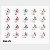Sticker Rond Noël de Capricorne (Feuille)