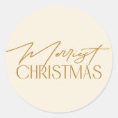 Sticker Rond Noël de charme élégance classique fêtes (Devant)