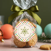 Sticker Rond Noël de Flambeau de neige couleur moderne