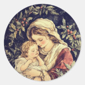 Sticker Rond Noël de la Vierge à l'Enfant (Devant)