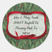 Sticker Rond Noël de l'arbre de Noël (Devant)