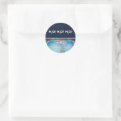 Sticker Rond Noël de natation (Sac)