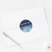 Sticker Rond Noël de natation (Enveloppe)