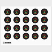 Sticker Rond Noël de Noël de Noël (Feuille)