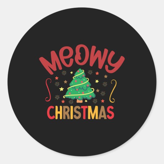 Sticker Rond Noël de Noël de Noël (Devant)