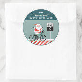 Sticker Rond Noël de vélo créatif (Sac)