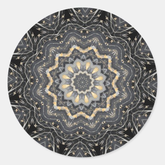 Sticker Rond Noël Décor Moderne (Devant)