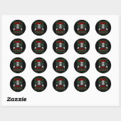 Sticker Rond Noël démodé drôle de golf à disque laid (Feuille)