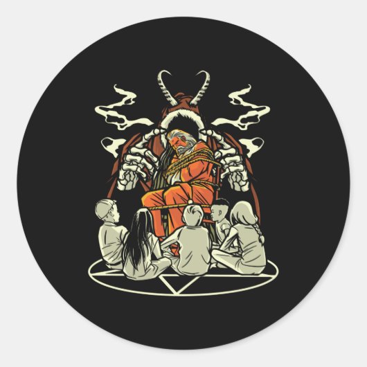 Sticker Rond Noël déplaisant (Devant)