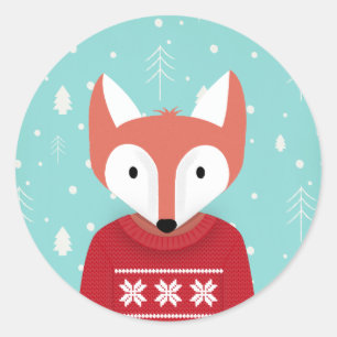 Sticker Rond Noël des bois