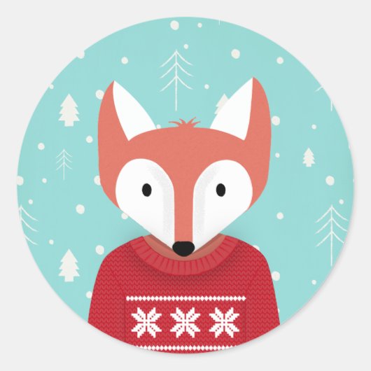Sticker Rond Noël des bois (Devant)