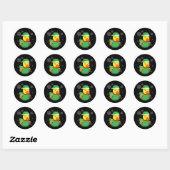 Sticker Rond Noël des elfes de canard en caoutchouc. Caoutchouc (Feuille)