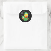 Sticker Rond Noël des elfes de canard en caoutchouc. Caoutchouc (Sac)