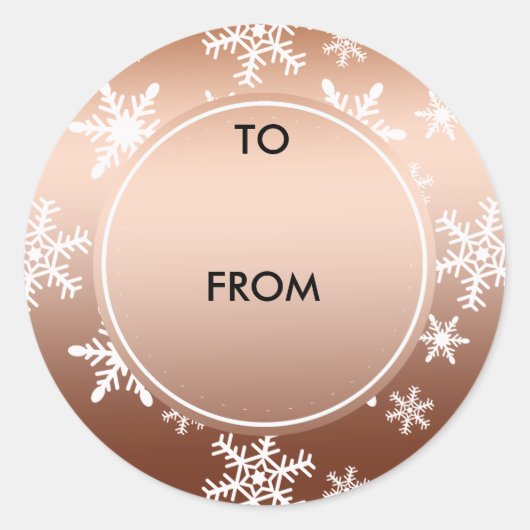 Sticker Rond Noël des Flèches blanches d'or (Devant)