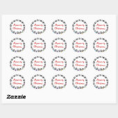 Sticker Rond Noël des Meow-ry (Feuille)