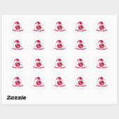 Sticker Rond Noël Disco super et lumineux (Feuille)