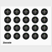 Sticker Rond Noël drôle de l'Elfe Sarcastique (Feuille)