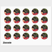 Sticker Rond Noël du chat Toristeshell (Feuille)