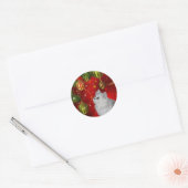 Sticker Rond Noël du chaton perse (Enveloppe)
