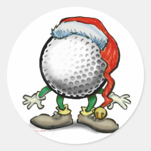 Sticker Rond Noël du golf