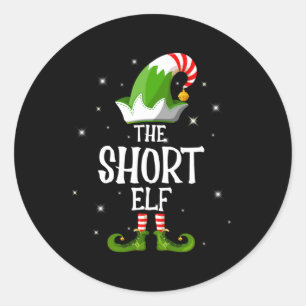 Sticker Rond Noël du groupe de jumelage de la famille des elfes