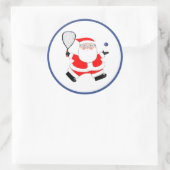 Sticker Rond Noël du squash (Sac)