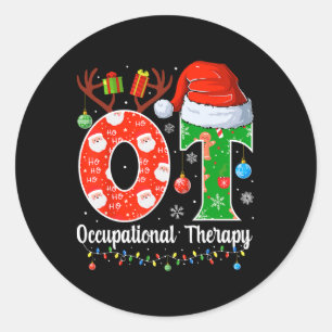 Sticker Rond Noël en ergothérapie Noël en ergothérapie