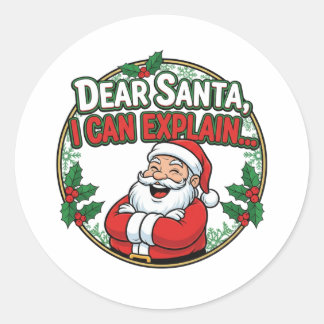Sticker Rond Noël en famille 2025