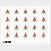 STICKER ROND NOËL EN JUILLET (Feuille)