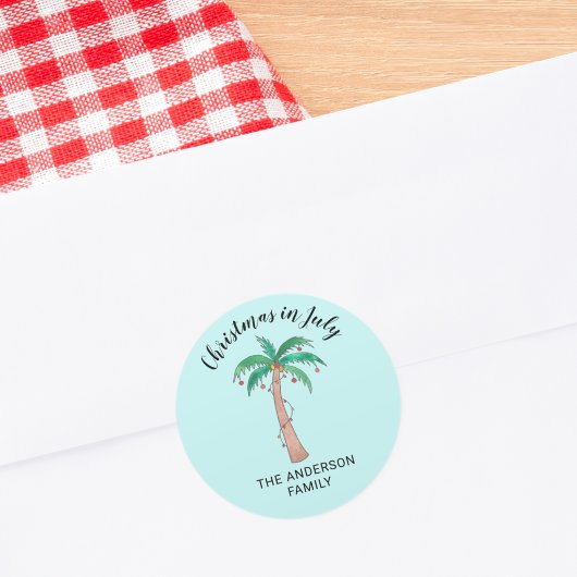 Sticker Rond Noël en juillet