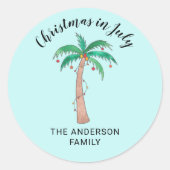 Sticker Rond Noël en juillet (Devant)