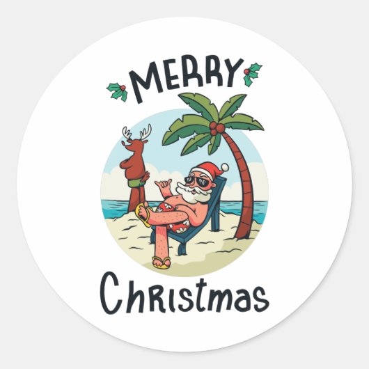 Sticker Rond Noël en juillet (Devant)
