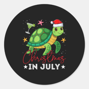 Sticker Rond Noël En Juillet Turque Lumières Noël Chapeau Sum