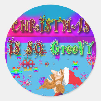 Sticker Rond Noël est si Super