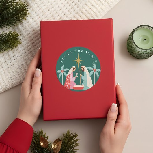 Sticker Rond Noël Étoile Religieuse De La Nativité De Bethléem