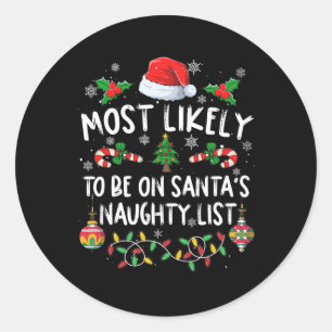 Sticker Rond Noël Familial Le Plus Probable À Père Noël Naug