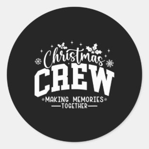 Sticker Rond Noël Famille Retrouvailles Graphique Noël Fête