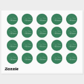 Sticker Rond Noël Famille verte (Feuille)