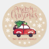 Sticker Rond Noël festif (Devant)