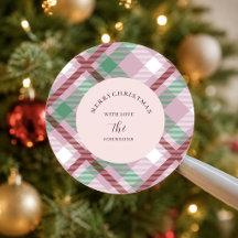 Noël festif pastel à carreaux