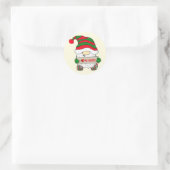 Sticker Rond Noël Gnome (Sac)