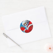 Sticker Rond Noël gothique Santa Claus Squelette monstre Art (Enveloppe)