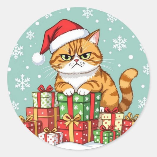 Sticker Rond Noël Grincheux (Devant)