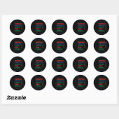Sticker Rond Noël Hanoukka Kwanzaa Diwali Ramadan Funny Ug (Feuille)