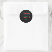 Sticker Rond Noël Hanoukka Kwanzaa Diwali Ramadan Funny Ug (Sac)