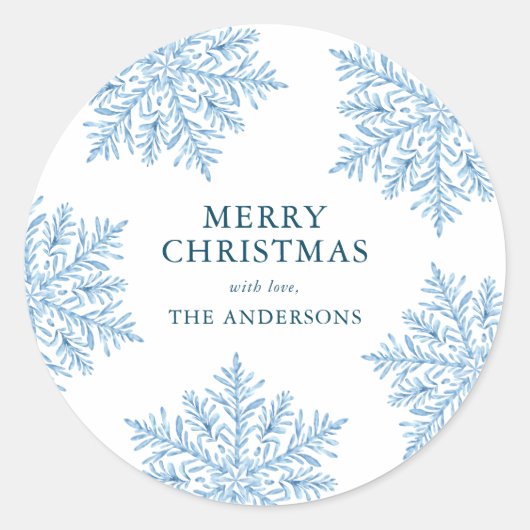 Sticker Rond Noël hiver (Devant)