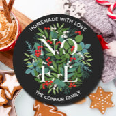 Sticker Rond NOEL Holly Berries Noël maison